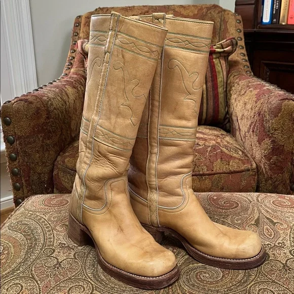 Frye Black Label Stitching Horse Boots 6B - Picture 2 of 12